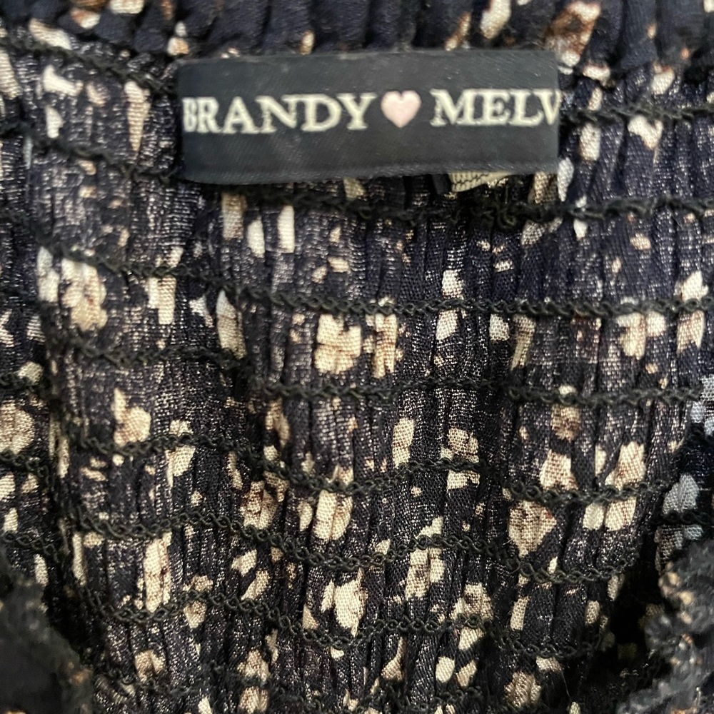 Brandy Melville Navy Floral Dress - Picture 3 of 5